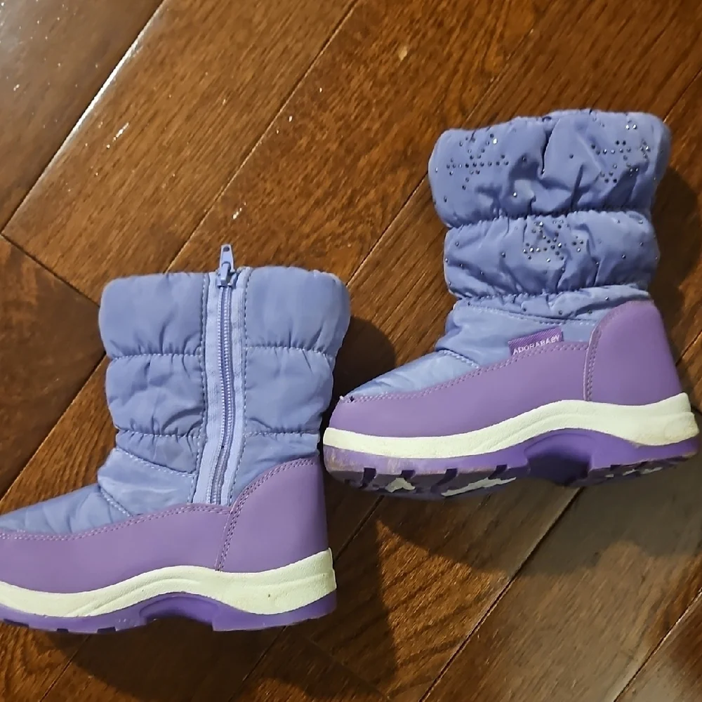 Adorababy Little Girls Snow Boots in Purple
